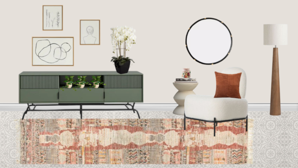 Non Luxury Boho Entrance Foyer