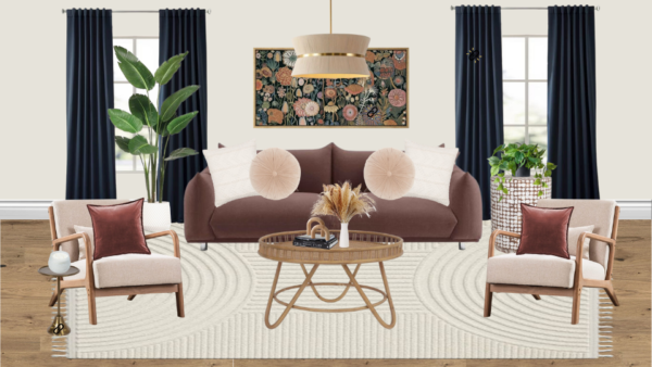 Non Luxury Boho Living Room