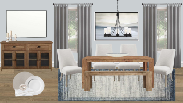 Non Luxury Coastal Dining Room