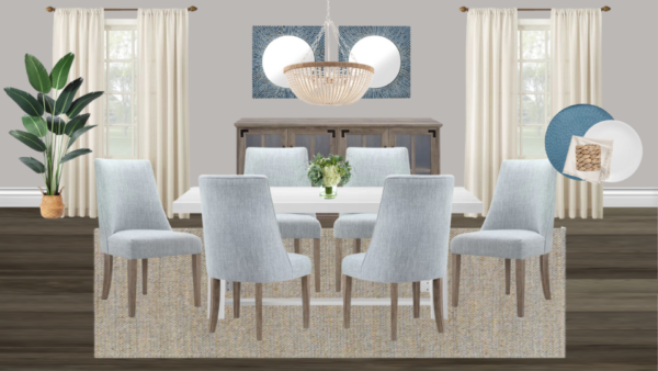 Non Luxury Coastal Dining Room