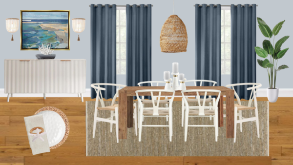 Non Luxury Coastal Dining Room