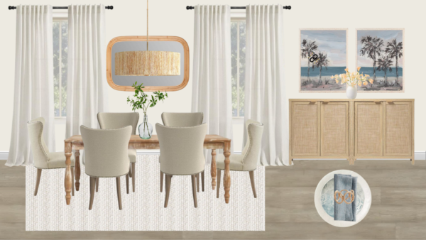 Non Luxury Coastal Dining Room