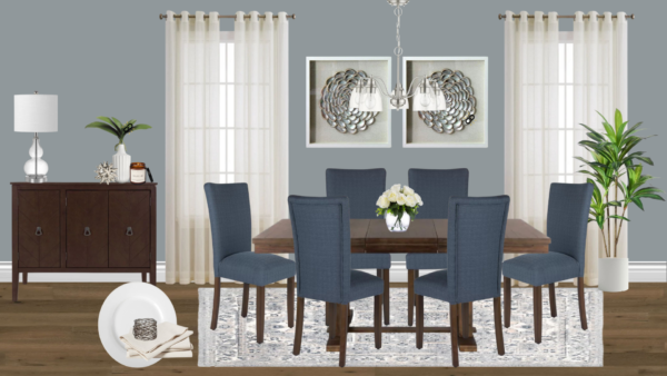 Non Luxury Coastal Dining Room