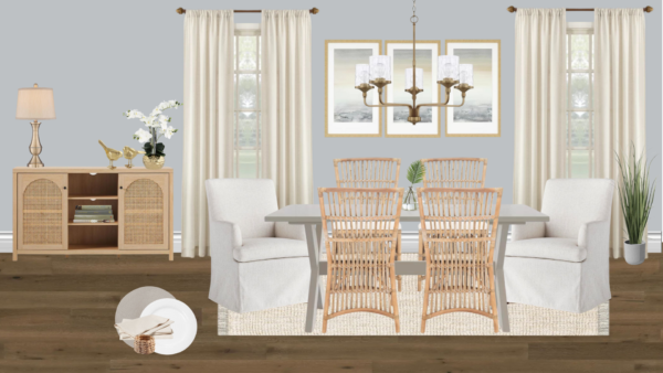 Non Luxury Coastal Dining Room