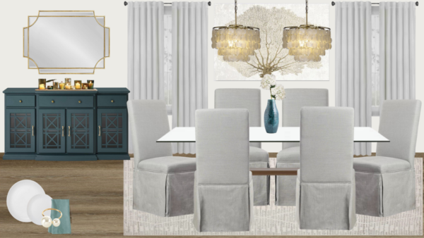 Non Luxury Coastal Dining Room