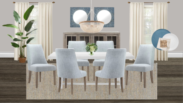 Non Luxury Coastal Dining Room