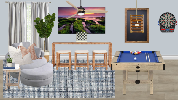 Non Luxury Coastal Game Room