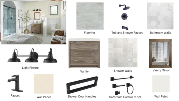 Mid Range Farmhouse Bathroom Renovation