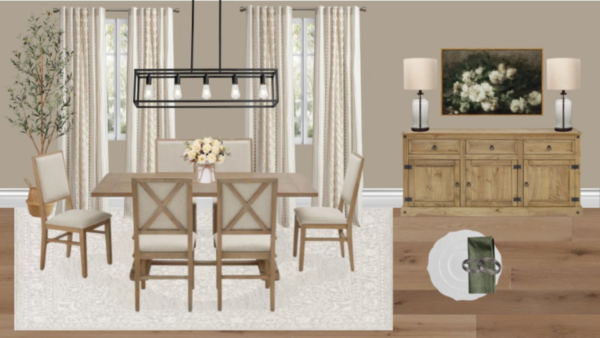 Non Luxury Farmhouse Dining Room