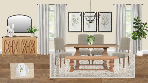Non Luxury Farmhouse Dining Room