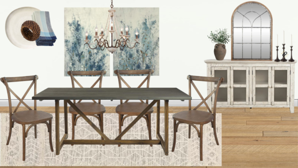 Non Luxury Farmhouse Dining Room