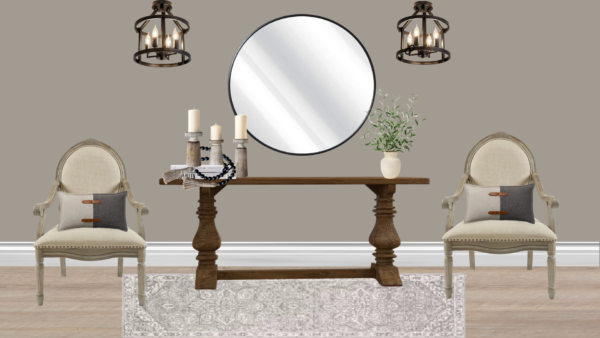 Non Luxury Farmhouse Entrance Foyer