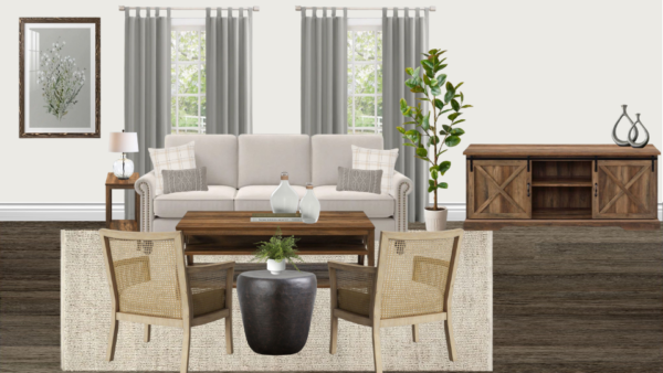 Non Luxury Farmhouse Living Room