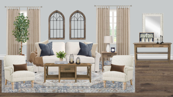 Non Luxury Farmhouse Living Room
