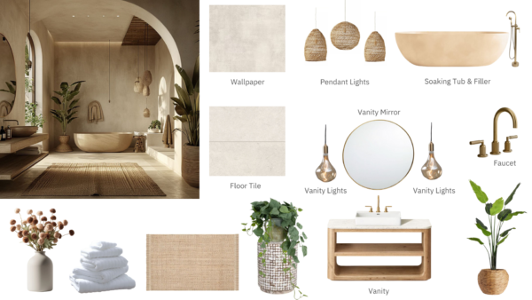 Luxury Boho Bathroom Renovation