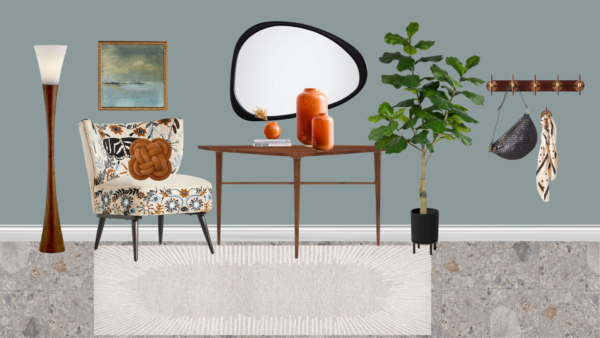 Luxury Mid Century Entrance Foyer