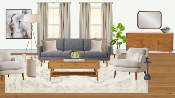 Luxury Mid Century Living Room