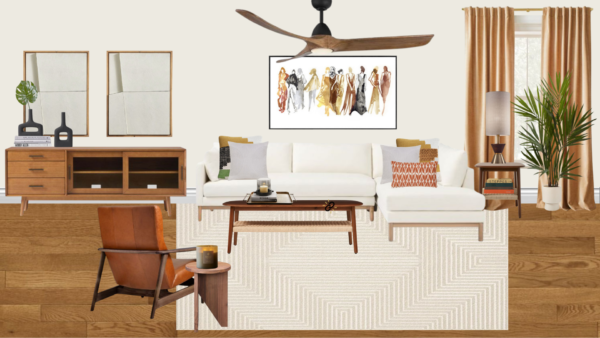 Luxury Mid Century Living Room