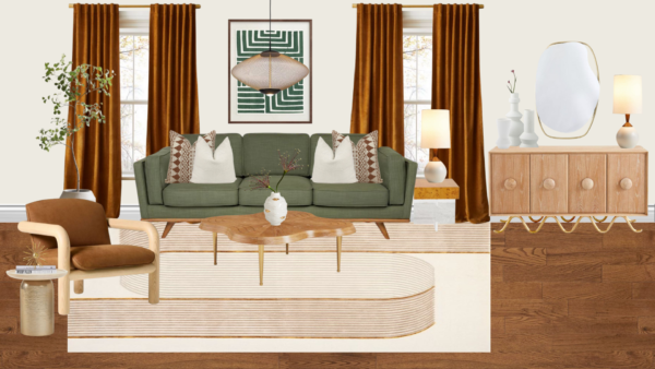 Luxury Mid Century Living Room
