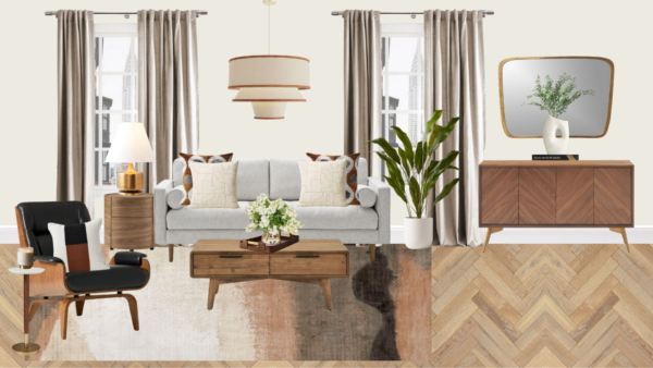Luxury Mid Century Living Room