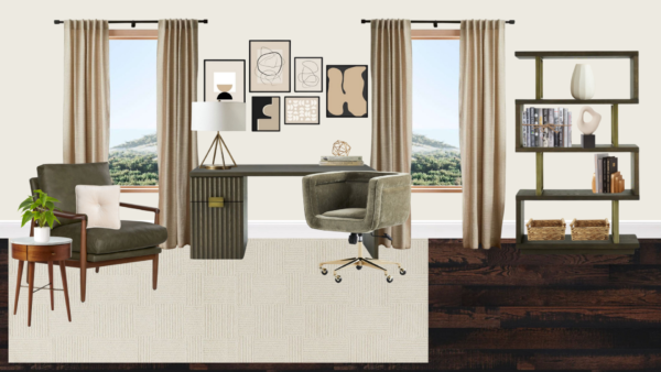 Luxury Mid Century Office