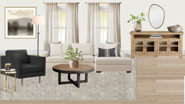 Luxury Transitional Living Room