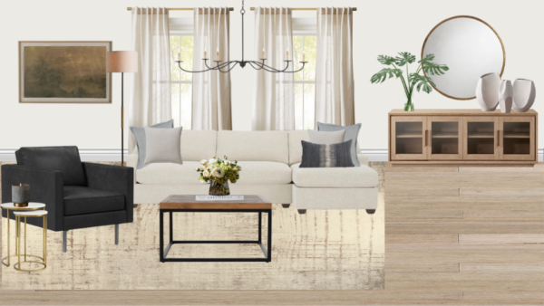 Luxury Transitional Living Room