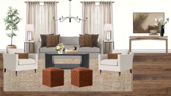 Luxury Transitional Living Room