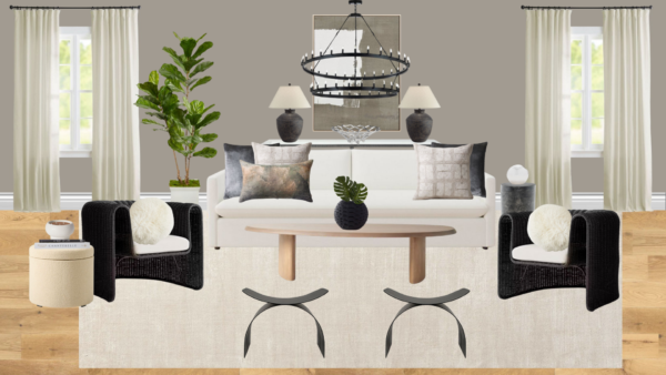 Luxury Transitional Living Room