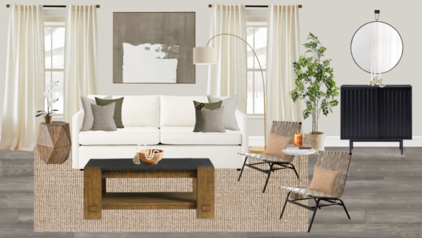 Luxury Transitional Living Room