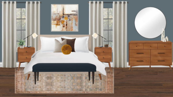 Non Luxury Mid Century Bedroom
