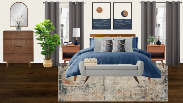 Non Luxury Mid Century Bedroom