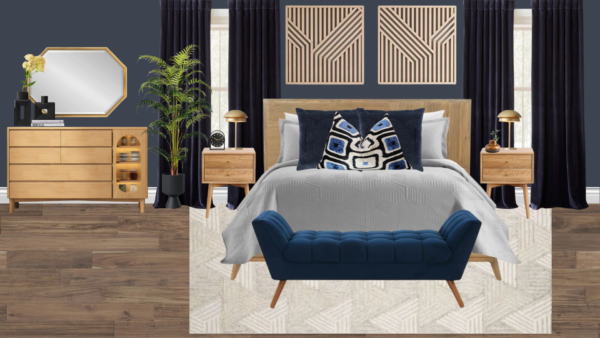 Non Luxury Mid Century Bedroom