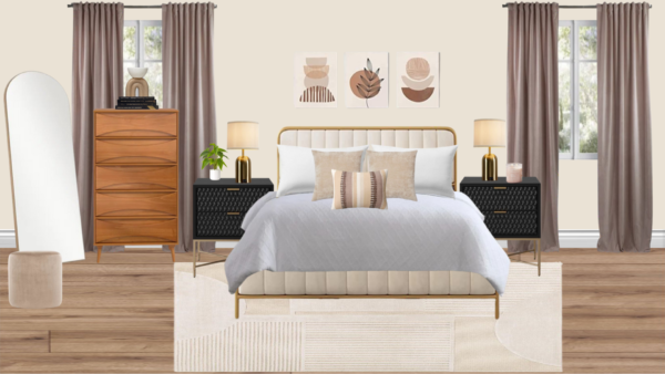 Non Luxury Mid Century Bedroom