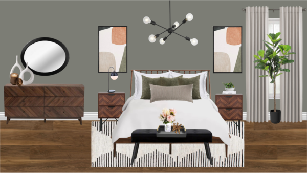 Non Luxury Mid Century Bedroom