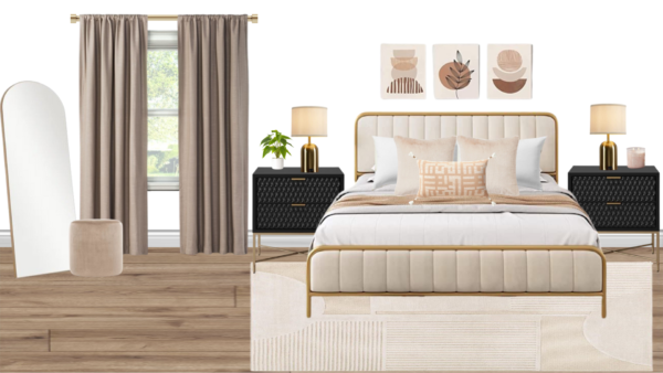 Non Luxury Mid Century Bedroom