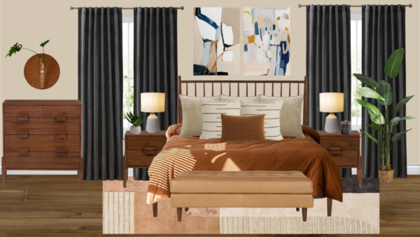 Non Luxury Mid Century Bedroom