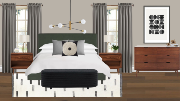 Non Luxury Mid Century Bedroom
