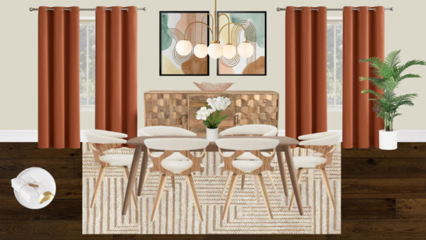 Non Luxury Mid Century Dining Room