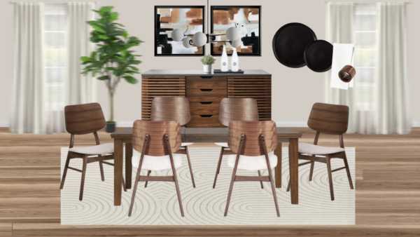 Non Luxury Mid Century Dining Room