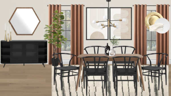 Non Luxury  Mid Century Dining Room