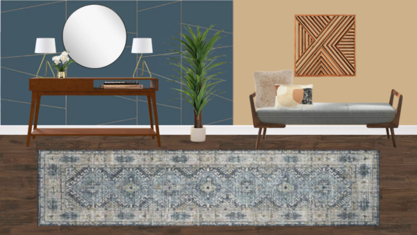 Non Luxury Mid Century Entrance Foyer