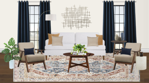 Non Luxury Mid Century Living Room