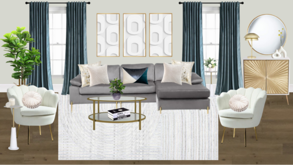 Non Luxury Mid Century Living Room