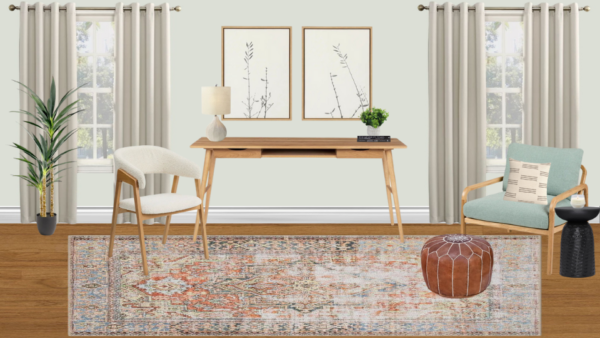 Non Luxury Mid Century OfficeDen