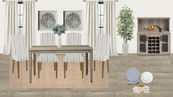 Non Luxury Coastal Dining Room