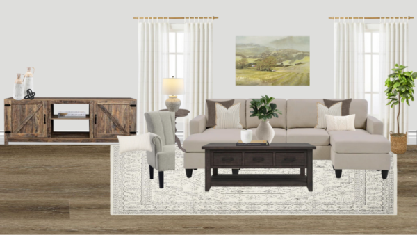 Non Luxury Farmhouse Living Room