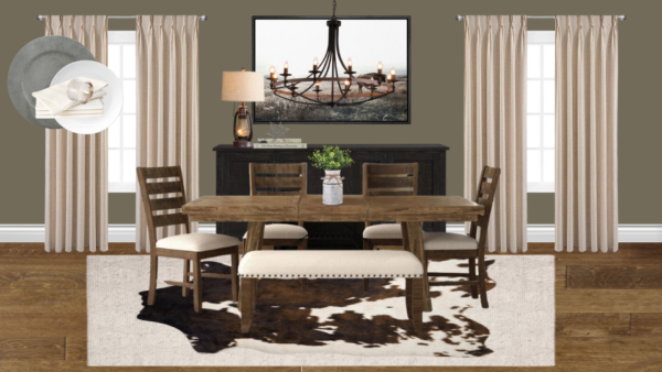 Non Luxury RusticLodge Dining Room