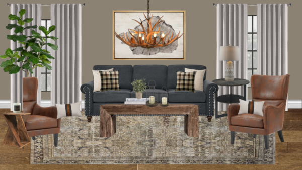 Non Luxury RusticLodge Living Room