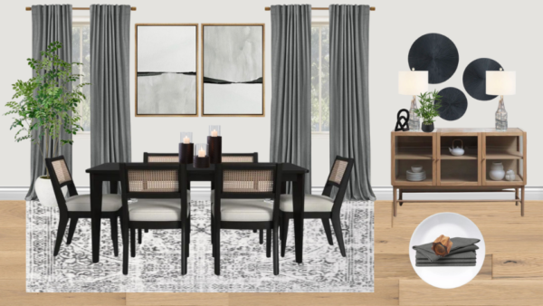 Non Luxury Transitional Dining Room